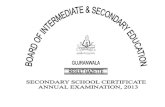 ) BOARD OF INTERMEDIATE & SECONDARY EDUCATION, GUJRANWALA SECONDARY SCHOOL CERTIFICATE PART-II (ANNUAL) EXAMINATION, 2013 RESULT NOTIFICATION PROCLAMATION NOTIFICATION NO. 1025