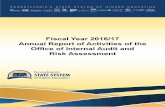 Fiscal Year 2016/17 Annual Report of Activities of the … Year 2016...Pennsylvania’s State System of Higher Education Fiscal Year 2016/17 Annual Report of Activities of the Office