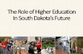 The Role of Higher Education In South Dakota’s Future · PDF fileThe Role of Higher Education ... Research is Economic Development $84,975,686 ... Salary wage calculations based