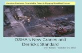 OSHA’s New Cranes and Derricks Standard - · PDF fileOSHA’s New Cranes and Derricks Standard. 1926.1423 Fall protection. ... Tower crane foundation/support design When repairs
