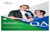 First Aid at Work Annual Refresher - Qualsafe Awards ... Aid at Work Annual... · First Aid at Work Annual Refresher ... biggest AO for First Aid ... Qualsafe Awards provides Centres