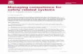 Health and Safety Executive Managing competence for safety ... · PDF fileHealth and Safety Executive Managing competence for safety-related ... and for training and ... working in