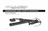OPERATOR AND PARTS MANUAL Rear Blade - farm · PDF fileOPERATOR AND PARTS MANUAL Rear Blade ... • The use of flashing amber lights is acceptable in ... Rear Blades are shipped without