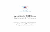 2012 - 2013 Women's Program Rules and Policies - 2013 Women's Program Rules and Policies Governing Competitors and Competitions sanctioned by the National Women's Program Committee
