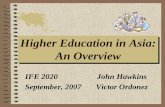 Higher Education in Asia: An Overview - · PDF file8/3/2013 · Higher Education in Asia: An Overview ... •Pakistan - Distance Education ... Student in higher education by major