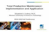 Total Productive Maintenance: Implementation and  · PDF fileTotal Productive Maintenance: Implementation and Application ... Definition of TPM ... checklists 2. Tag all