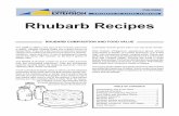 UNIVERSITY OF ALASKA FAIRBANKS Rhubarb Recipes · PDF fileRhubarb Recipes. RHUBARB COMPOSITION AND FOOD VALUE. TABLE OF CONTENTS. ... pie, pudding, punch, jam and jelly.