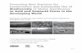 in Arid and Semiarid Zones in the - CBD · PDF filePromoting Best Practices for Conservation and Sustainable Use of Biodiversity of Global Significance in Arid and Semiarid Zones in