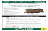 First Monday Toy Auction - · PDF file• Meccano, Bayko, Buz, Ezy-Bilt and Lego • 1-gauge from LGB, Aristo-Craft, Bachmann, Bing and others • HO/OO from Hornby, Dublo, Marklin,