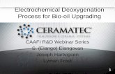 Electrochemical Deoxygenation Process for Bio-oil · PDF file · 2016-12-20Electrochemical Deoxygenation Process for Bio-oil Upgrading . ... (Coors Family owned) • 140,000 ft2 R&D