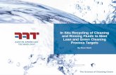 In Situ Recycling of Cleaning and Rinsing Fluids to Meet · PDF file · 2017-03-23In Situ Recycling of Cleaning and Rinsing Fluids to Meet Lean and Green Cleaning Process Targets