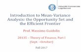 Introduction to Mean- Variance Analysis: the …didattica.unibocconi.it/mypage/dwload.php?nomefile=Lec_2...X is the fraction of wealth in an efficient frontier, risky portfolio (A)