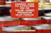Farmers Guide to the VAPG Program - …sustainableagriculture.net/wp-content/uploads/2016/04/2016_4-NSAC...the form of cash or eligible in-kind contributions. ... • Examples of Eligible
