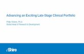 Advancing an Exciting Late- Stage Clinical Portfolioinvestors.shire.com/.../investor-day-2016/pipeline-update.pdf · Advancing an Exciting Late- Stage Clinical Portfolio Philip Vickers,
