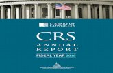 ANNUAL REPORT - Library of Congress · PDF fileREPORT Congressional Research Service Library of Congress ... the CRS request management system, ... CRS ANNUAL REPORT ISCAL EAR 2016