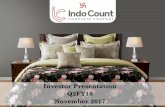 Investor Presentation Q2FY18 November 2017 - Indo … Harbor This presentation and the accompanying slides (the “Presentation”),which have been prepared by Indo Count Industries