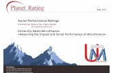 Social Performance Ratings - University Meets · PDF fileSocial Performance Ratings ... nA leading French NGO that aims to alleviate poverty worldwide through the development of ...