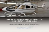 2006 Eurocopter EC135 T2 N912RP S/N 454 - Guardian … BOSTON POST ROAD • GUILFORD • CONNECTICUT •06437 •203-453-0800• 2 2006 Eurocopter EC135 T2 N912RP S/N 454 OFFERED AT: