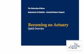 Becoming an Actuary - University of Akrongozips.uakron.edu/~nmimoto/pages/AS in UA overview.pdf · Exam P –Probability VEE Economics* Exam FM –Financial Mathematics VEE Corporate
