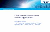 From Nanocellulose Science towards Applications - · PDF fileFrom Nanocellulose Science towards Applications ... Transparent NFC paper Yano ... Nordic Pulp & Paper Research Journal,