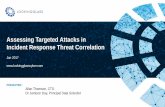 Assessing Targeted Attacks in Incident Response Threat ... · PDF fileAssessing Targeted Attacks in Incident Response Threat Correlation ... Indicators, Actors • Ensure ... Assessing
