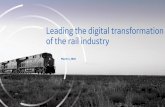 Leading the digital transformation of the rail industryrailtec.illinois.edu/CEE/seminars/GET-Leading.pdf · Decision support for hump yard operations March 1, 2018 Train arrival Inbound