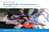 English Courses - Microsoft Courses User manual for admins and teachers Version 2.3 - December 2016