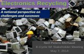 Electronics recycling: a national perspective on ...dnr.wi.gov/topic/ecycle/documents/StakeholderMeetingPeters-Michaud… · 07.05.2014 · A national perspective on challenges and
