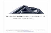 MIDI PROGRAMMABLE TUBE PRE-AMP - ADA Depotadadepot.com/manuals/ADA-MP1-manual-version-1.pdf · Release No.1 for MIDI PROGRAMMABLE TUBE PRE-AMP OWNER’S MANUAL MP-1 ... Thank you