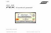 A2, A6 PEK Control panel - ESAB Welding &  · PDF fileGB 0460 949 074 GB 100127 Valid from program version 1.00 A2, A6 PEK Control panel Instruction manual