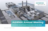 A&WMA Annual Meeting - · PDF file• Based on 54 MW SGT-800 gas turbine • Offered in Power Blocks with multiple CTGs, each with 99% reliability, provide unparalleled plant reliability