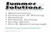 • Mathematics • Grammar & Writing • Reading • Grammar & Writing • Reading • Problem Solving • Study Skills • Pre-K Math/Language Ordering Information Bright Ideas Press,