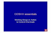 COSHH Essentials - powerpoint · PDF fileCOSHH essentials Skin, eye irritants; unclassified Most hazardous ... -rubber, foundry, wood -mixtures -flour, isocyanate in MVR -commercial