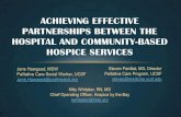 Achieving Effective Partnerships Between the Hospital · PDF fileACHIEVING EFFECTIVE PARTNERSHIPS BETWEEN THE HOSPITAL AND COMMUNITY ... Kitty Whitaker, ... Achieving Effective Partnerships