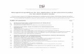 Management guidelines for the application of the … guidelines for... · Management guidelines for the application of the placement policy ... allocation to PSO wards and clusters