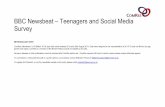BBC Newsbeat – Teenagers and Social Media  · PDF fileBBC Newsbeat – Teenagers and Social Media Survey METHODOLOGY NOTE ComRes interviewed 1,015 British 15-18 year olds