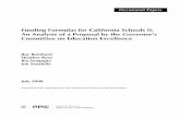Funding Formulas for California Schools II: An Analysis of · PDF file · 2008-07-08Funding Formulas for California Schools II: ... Committee considered a concentration factor for
