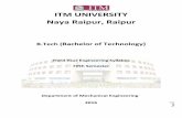 ITM UNIVERSITY Naya Raipur, Raipur · PDF file · 2016-07-23ITM UNIVERSITY Naya Raipur, Raipur Department of Mechanical Engineering 2016 B.Tech ... B.Tech Fifth Semester Syllabus