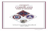 SCHOOL OF EDUCATION - University of the Cumberlands · PDF fileKentucky School Counselor ... Boswell Campus Center, Student Services Office Suite ... The School of Education supports
