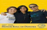 Honor r oll of Donors 1 - California State University ... · PDF fileHonor r oll of Donors 2 Dear friends of the university, Renowned educator Booker T. Washington once advised, “If