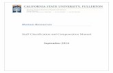 Human Resources - California State University, Fullerton · PDF fileDeterminations regarding exemption status are made by Human Resources when a position ... classification and compensation