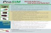 ProSIM RESEARCH DEVELOPMENT - Optimizationpro-sim.com/wp-content/uploads/ProSIM-RD-Brochure.pdf · • An ISO 9001:2008 company (with information and data security measures implemented)