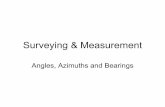 Surveying & Measurement - An-Najah National Universitymoodle.najah.edu/pluginfile.php/47169/mod_resource/content/0/... · Surveying & Measurement Angles, Azimuths and Bearings. Introduction