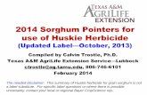 2014 Sorghum Pointers for use of Huskie Herbicidelubbock.tamu.edu/files/2014/03/Huskie-Grain-Sorghum-Summ...2014 Sorghum Pointers for use of Huskie Herbicide (Updated Label—October,