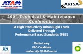 2004 Technical & Maintenance Conference - · PDF file2004 Technical & Maintenance Conference ... path taken of the steering axle in an 11.25m, ... Steady state turn geometry for a