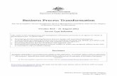 Business Process Transformation - Department of · PDF fileBusiness Process Transformation ... and high level transition ... Combining experience and comprehensive capabilities across