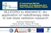 ALLEGRO to ANDANTE: An application of radiotherapy data to ... · PDF fileALLEGRO to ANDANTE: An application of radiotherapy data to low-dose radiation research Andrea Ottolenghi Vere