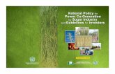 National Policy for Power Co-Generation by Sugar Industry ... Policy 2008.pdf · The National Policy for Power Co-Generation by Sugar Industry ... The National Policy for Power Co-Generation
