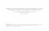 Effects of the Atlantic Coast Pipeline on the Lumbee Tribe · PDF fileEffects of the Atlantic Coast Pipeline on the Lumbee Tribe in Robeson County, NC The University of North Carolina
