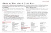 State of Maryland Drug Listdbm.maryland.gov/benefits/Documents/State of Maryland Drug List.pdfState of Maryland Drug List. The . ... clarithromycin clarithromycin ext-rel erythromycins.